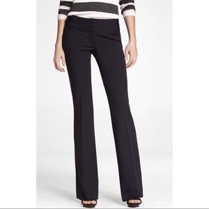 Express Studio stretch wide waistband flare editor pants